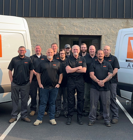 A group of people of VESCO team